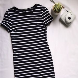 Striped Black and White Dress